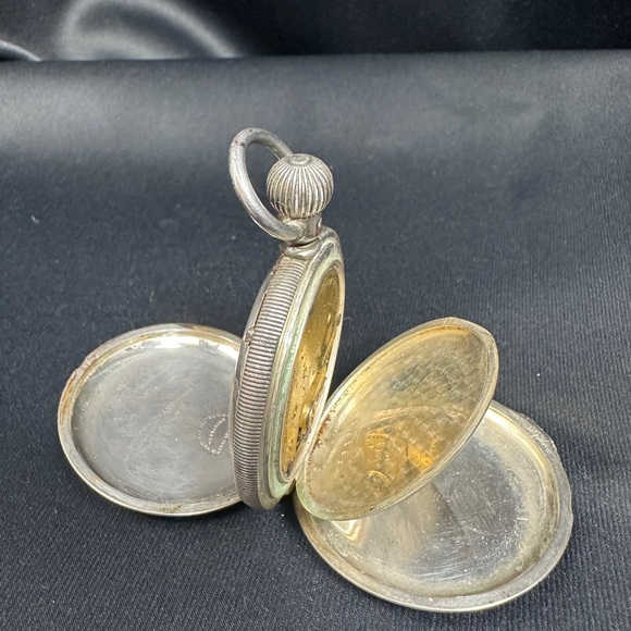 Antique 1800’s Coin Silver pocket watch am watch Waltham Massachusetts engraved - Picture 12 of 14